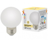 Лампа св/д Volpe шар G60 E27 3W 3000K д/гирлянды &quot;Белт Лайт&quot; матовая LED-G60-3W/3000K/E27/FR/С