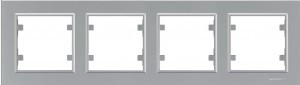 Makel Karea рамка  4 мест. серебро (горизонт.) 56065704
