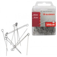 Булавки офисные GLOBUS 30мм, 500шт/уп., цена за уп., европодвес, Б30-500 224972