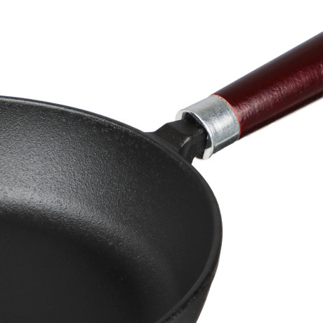 VETTA Сковорода чугун, d26х5,5см, деревянная ручка, индукция
