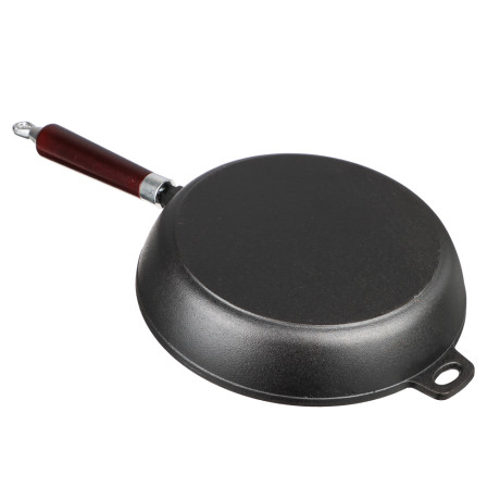 VETTA Сковорода чугун, d26х5,5см, деревянная ручка, индукция