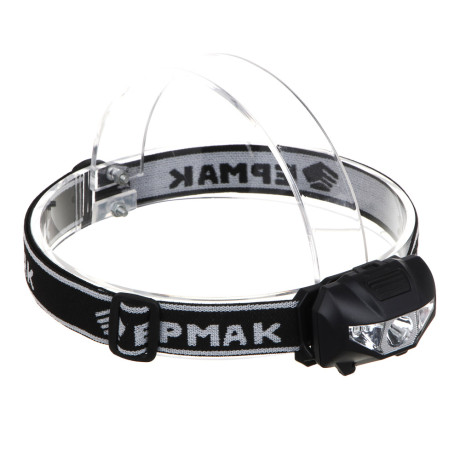 ЕРМАК Фонарь налобный, 2 LED+COB, 3 режима, 3хААА, 6х4,6х3,5см, красный свет