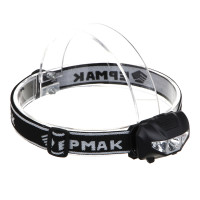 ЕРМАК Фонарь налобный, 2 LED+COB, 3 режима, 3хААА, 6х4,6х3,5см, красный свет