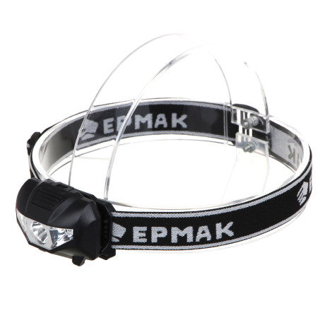 ЕРМАК Фонарь налобный, 2 LED+COB, 3 режима, 3хААА, 6х4,6х3,5см, красный свет