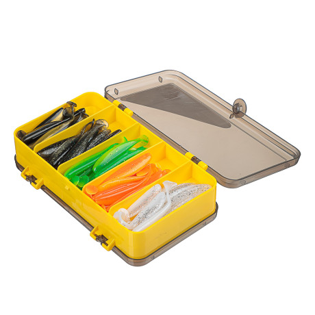 AZOR FISHING Набор силиконовых приманок, с джиг-головками в коробке