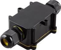 STEKKER коробка соед. герметичная LD522, 2 ввода, ЗВИ 4х4мм2, 24А (125х55х36мм) черный IP68 49115