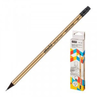 Карандаш чернографитный Attache Selection Barсelona, HB,с ласт.,золот.корп. 730852