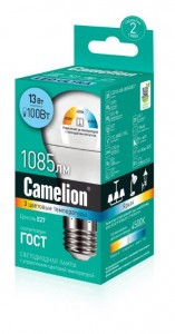 Camelion димм 3-ступ ЛОН A60 E27 13W(1085lm) 3000-4500-6500K 109x60 LED13-A60-SD/E27