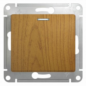 Systeme Electric GLOSSA мех. выкл. СУ 1 кл. темный дуб (пл.осн., инд.) GSL000513 (20!)