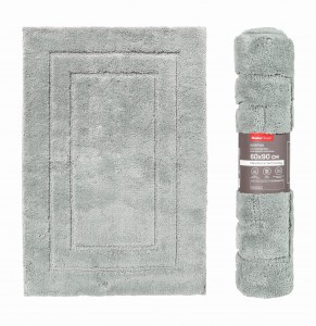 Коврик д/ванной 60*90см, микрофибра h ворса=1,8см, серый, ЭЙВИНД, 75492 Master House