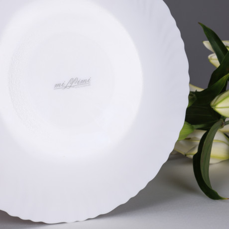 MILLIMI Бьянко Плюс Тарелка подстановочная, опаловое стекло, 24см