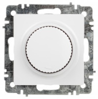 ЭРА Intro Accent мех. диммер СУ (поворотный), 600Вт 230В, белый Б0063668