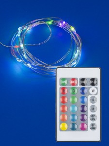 Гирлянда-нить (бат) Роса ULD-S0200-020/DTB/3AA/RC RGB 20LED разноцв. 2м (3xAA) прозр.пров IP20 Uniel