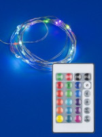 Гирлянда-нить (бат) Роса ULD-S0200-020/DTB/3AA/RC RGB 20LED разноцв. 2м (3xAA) прозр.пров IP20 Uniel