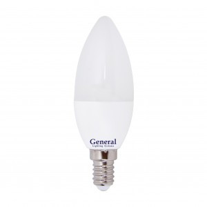 General Свеча E14 20W(1250lm) 4500K 4K 38x106 пластик/алюм GLDEN-CF-20-230-E14-4500 661474