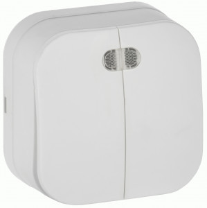 IEK GLORY выкл. ОУ 2 кл. 10А (инд.) ВС20-2-1-ХБм белый мат. EVH21-K01M-10