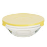 MILLIMI Набор салатников с крышкой 5 шт: 900/ 500/350/200/130 мл, стекло, пластик, желтый