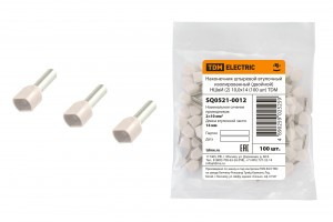 TDM наконечник-гильза штыревой втулочный изол. НШВИ(2) F-14 10х14 мм (уп. 100 шт., цена за ГУ) (4!)