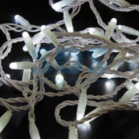 Гирлянда-нить (24V) 100LED бел. 10м, мерц., бел.ПВХ, без б/п (код554196/711002) 305-235 Neon Night