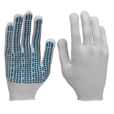 Перчатки х/б с ПВХ, протектор 35 г, 10 кл, 10 пар в упаковке