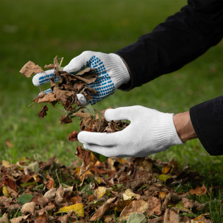 Перчатки х/б с ПВХ, протектор 35 г, 10 кл, 10 пар в упаковке