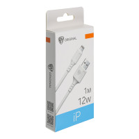 BY Кабель для зарядки Fusion USB(A)-iP, 12W, 1 м, 2.4A, TPE, белый