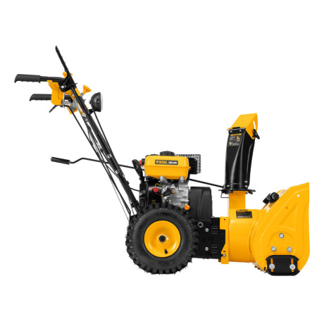 Гибридная снегоуборочная машина с функц. подметания SWB-800, 212 сс, руч. старт, 2 насадки Denzel