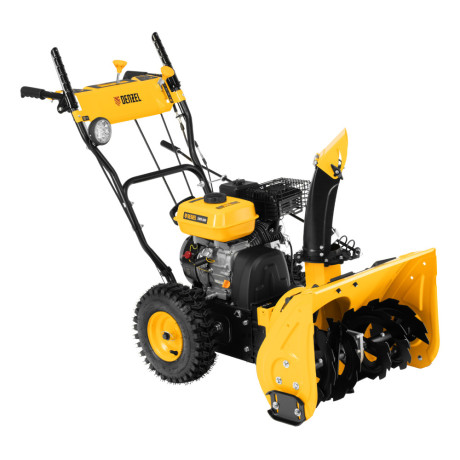 Гибридная снегоуборочная машина с функц. подметания SWB-800, 212 сс, руч. старт, 2 насадки Denzel