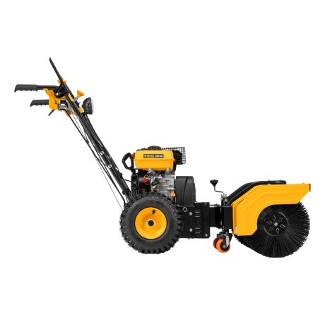 Гибридная снегоуборочная машина с функц. подметания SWB-800, 212 сс, руч. старт, 2 насадки Denzel