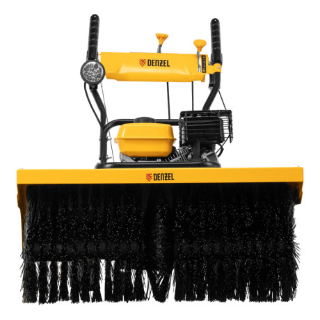 Гибридная снегоуборочная машина с функц. подметания SWB-800, 212 сс, руч. старт, 2 насадки Denzel