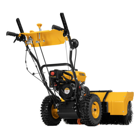 Гибридная снегоуборочная машина с функц. подметания SWB-800, 212 сс, руч. старт, 2 насадки Denzel