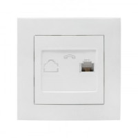 EKF Валенсия роз. СУ телефонная ТЛФ RG-11 1 мест. белая Al/Cu (корпус PC) EWT01-034-10