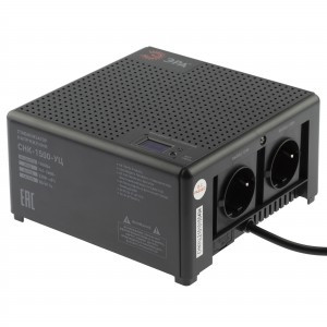 ЭРА Стабилизатор напр. компакт. релейный. цифр. диспл. СНК-1500-УЦ 140-260В 1,5кВА КПД 95% 0744