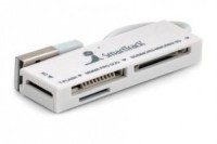 Картридер Smartbuy SBR-717-W белый SD/SDHC/MMC, microSD, M2, скорость передачи данных до 480 мб/с