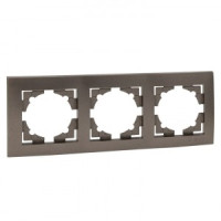 EKF Валенсия Рамка 3 мест. графит Al/Cu (корпус PC) EWM-G-303-60