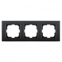 OVIVO Рамка СУ 3 местн. MINA, черный металлик, 401-170000-227