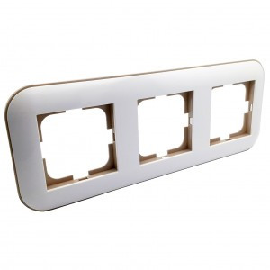 OVIVO Рамка СУ 3 мест. LOFT, белый/крафт, 404-010006-227