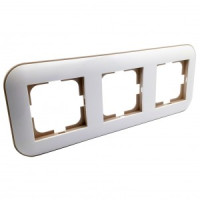 OVIVO Рамка СУ 3 мест. LOFT, белый/крафт, 404-010006-227