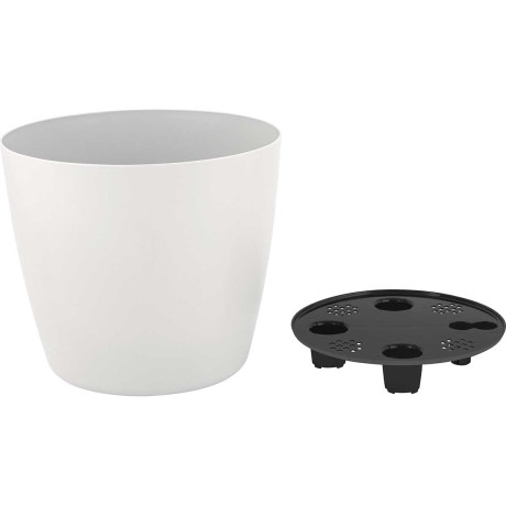Горшок ВИЕННА D210мм 5л кругл со встав бел жасмин