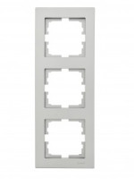 Lezard VESNA рамка СУ 3 мест. (вертик) платина 742-3500-153