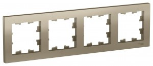 Systeme Electric AtlasDesign рамка СУ 4 мест. шампань ATN000504 (5!)