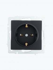 Lezard VESNA мех. роз. земля СУ 1 мест. 16А черный бархат (ПБТ) (корп. ABS)  742-4288-122B