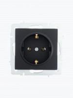 Lezard VESNA мех. роз. земля СУ 1 мест. 16А черный бархат (ПБТ) (корп. ABS)  742-4288-122B