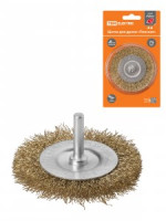 TDM Рубин щетка для дрели плоская, 75мм, латунированная витая проволока d=0,3мм SQ1096-0202