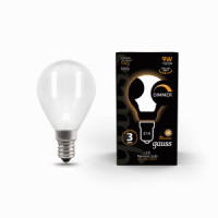 Gauss Filament Шар 9W(590lm) 3000К 2K E14 milky матов. димм. филамент (нитевидная) 105201109-D