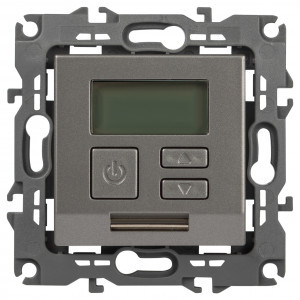 ЭРА 12 мех. термостат (терморегулятор) СУ универсальный 230В-Imax16А, автоклеммы, титан 12-4111-16