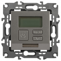 ЭРА 12 мех. термостат (терморегулятор) СУ универсальный 230В-Imax16А, автоклеммы, титан 12-4111-16