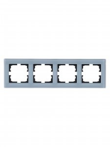 Lezard VESNA рамка акрил СУ 4 мест., гориз., матовая серо-голубая 742-M7080-149