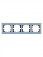 Lezard VESNA рамка акрил СУ 4 мест., гориз., матовая серо-голубая 742-M7080-149