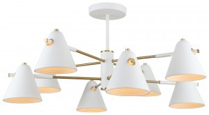 Rivoli люстра 3141-308 Chelsea 8хЕ14 40W 770х770х370 белый/ латунь, белый 55462